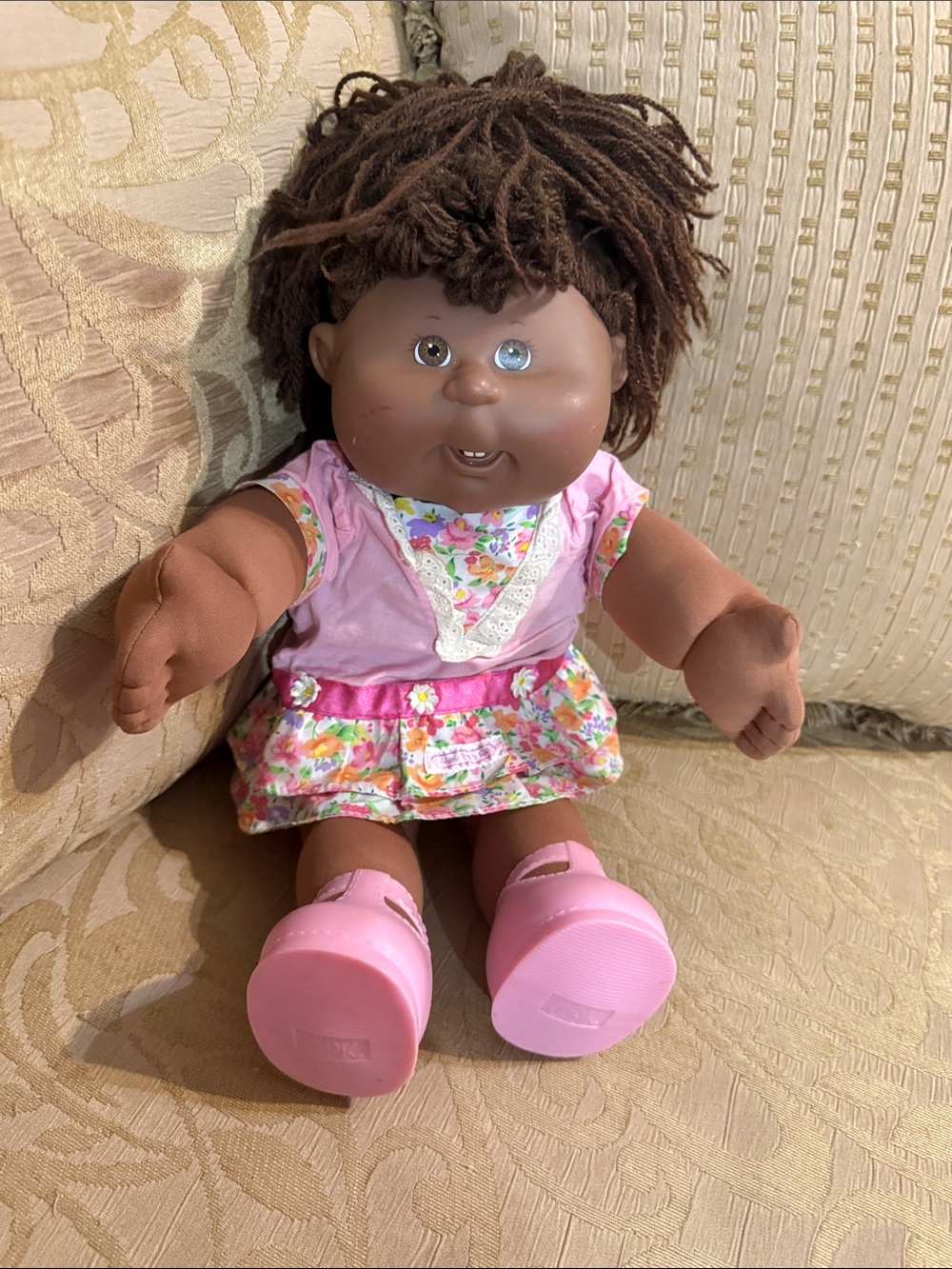 2004 Cabbage Patch Kids Doll Play Along PA-1 Brown Yarn Hair preloved
